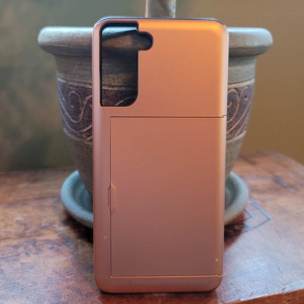 Samsung S21+ Rosegold Case w/ Card Holder